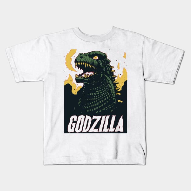 lizard king Kids T-Shirt by HenryHenry